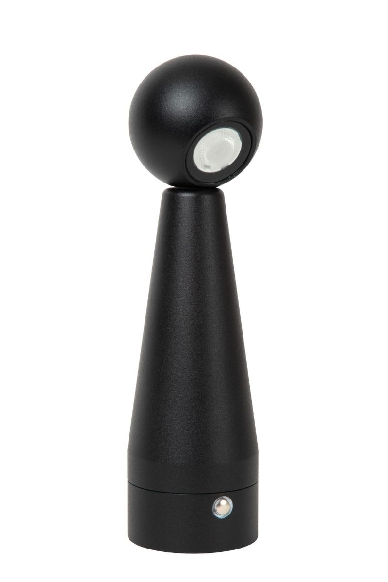 Lucide IPSOS – Nabíjateľná stolová lampa – Batéria/batérie – LED Stlmenie až teplé – 1x3W 3000K/3200K – Čierna